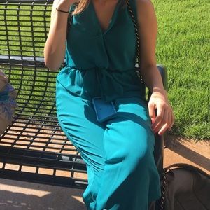 Fashionnova blue jumpsuit